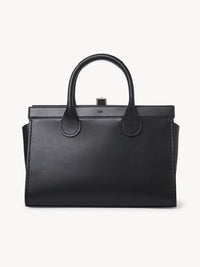 Grand sac cabas Edith en cuir - Black