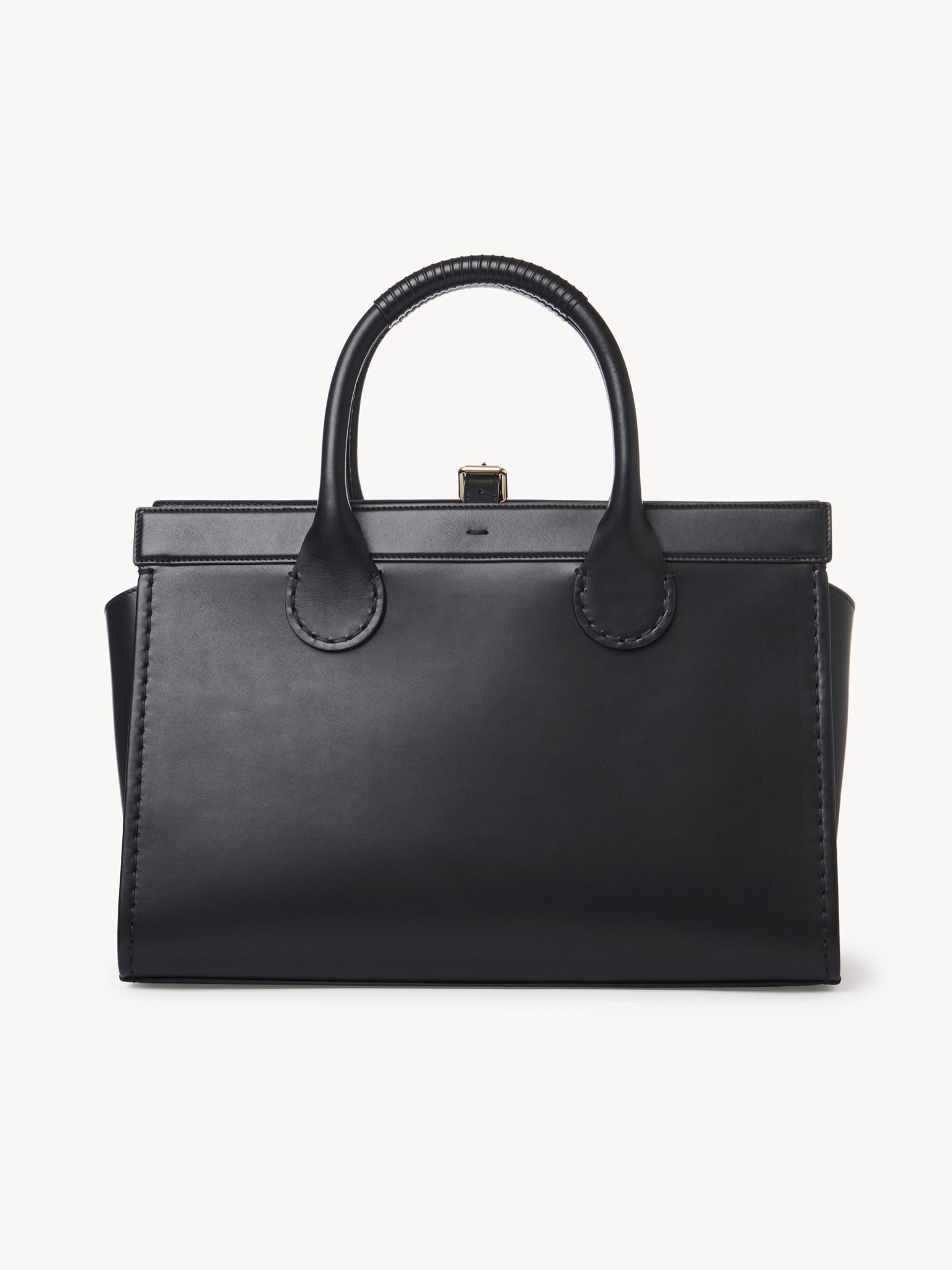 Grand sac cabas Edith en cuir - Black
