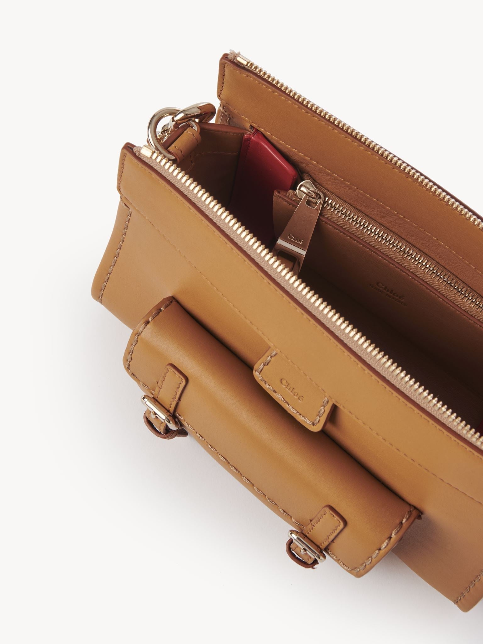 Sac porté épaule Edith en cuir - Mustang Brown