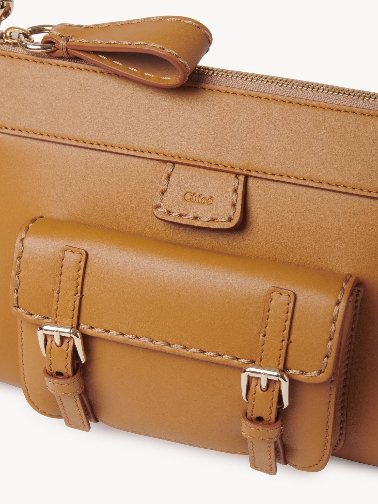 Sac porté épaule Edith en cuir - Mustang Brown