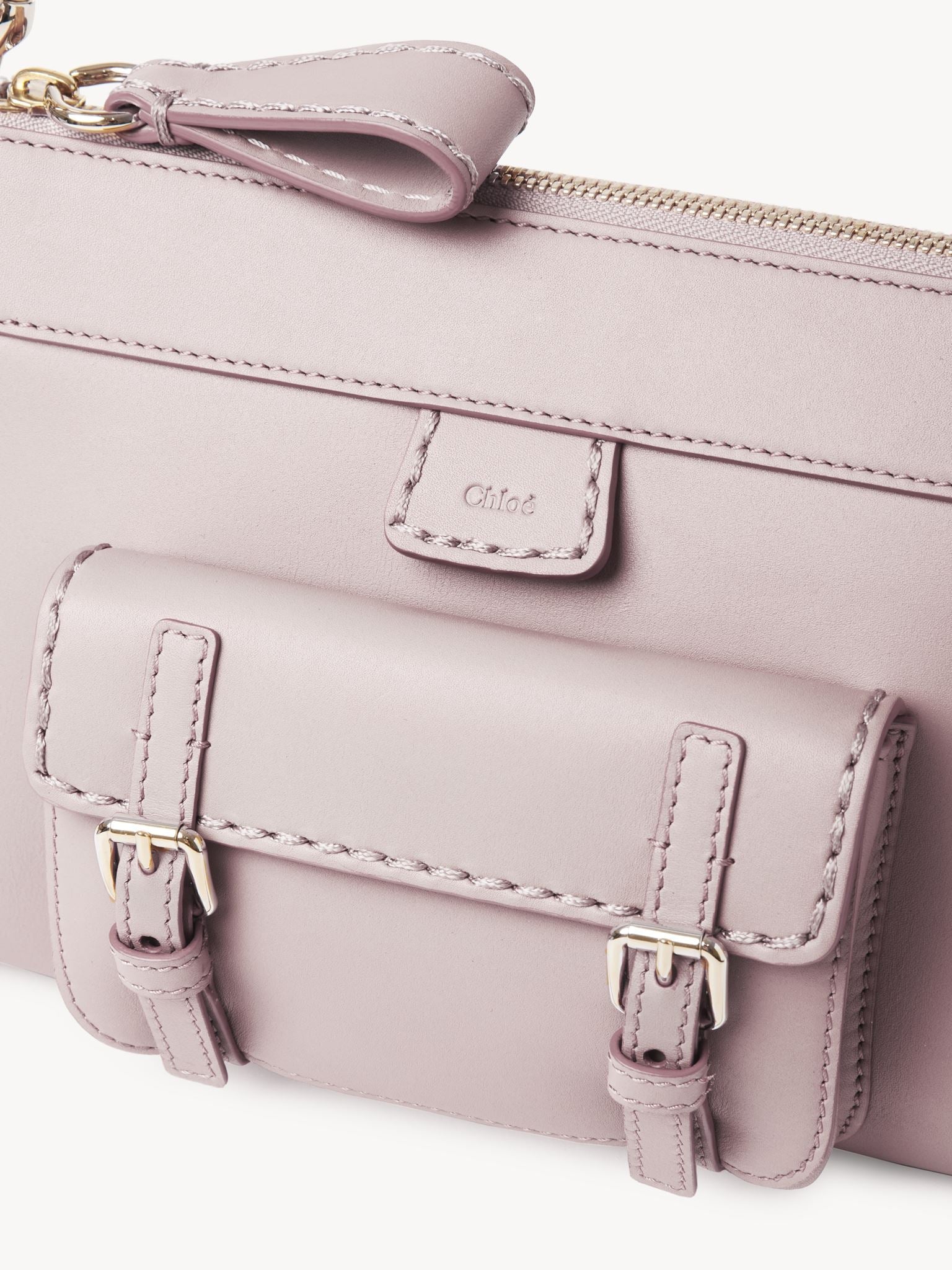 Sac porté épaule Edith en cuir - Misty Lavender