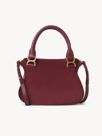 Petit sac double porté Marcie en cuir - Dark Ruby