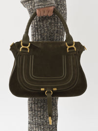 Sac double porté Marcie en cuir - Deep Olive