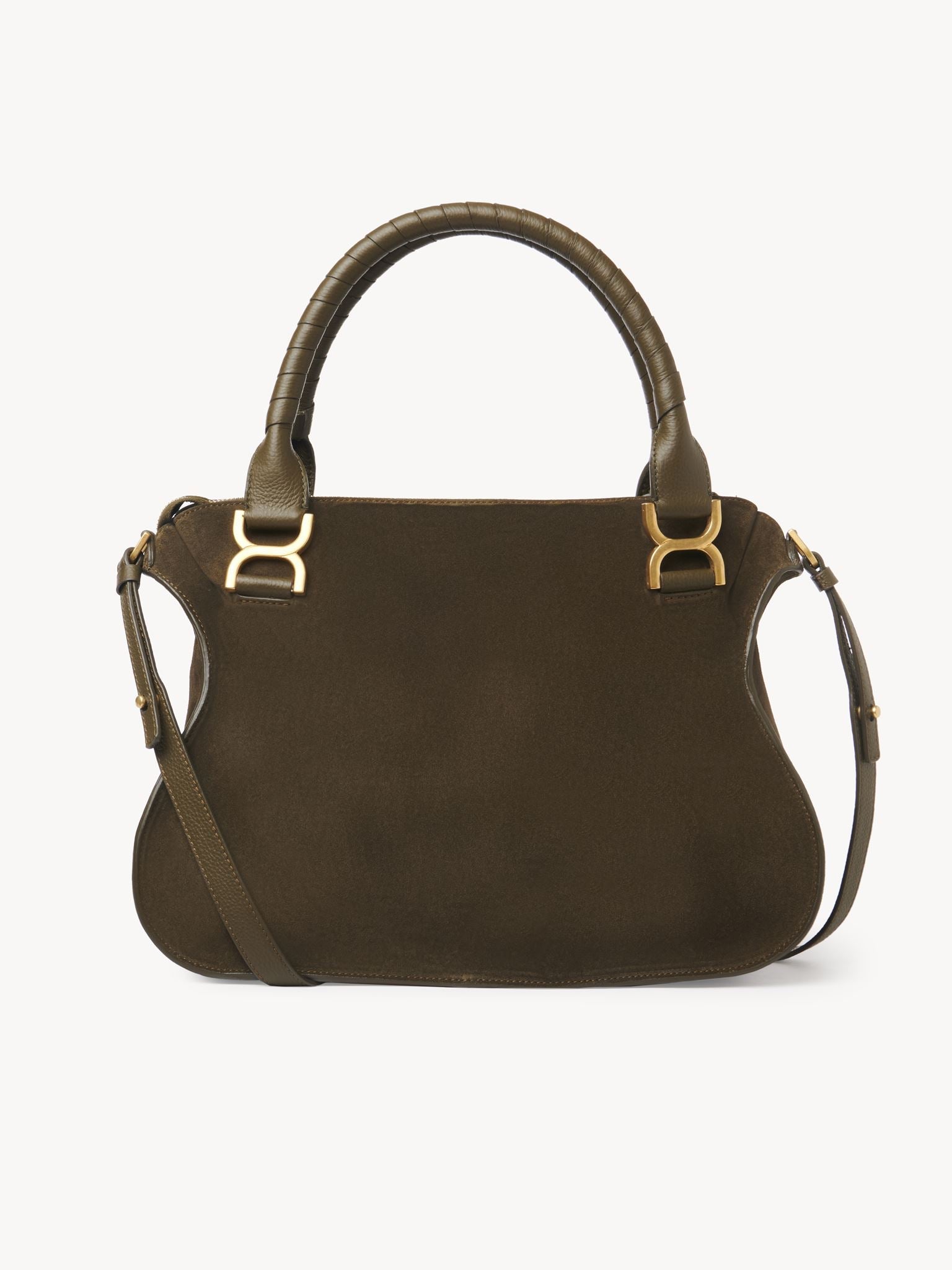 Sac double porté Marcie en cuir - Deep Olive