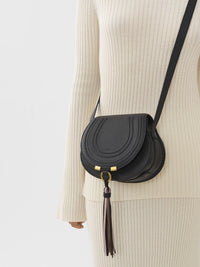 Petit sac à bandoulière Marcie en cuir - Black