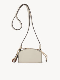 Petit sac pochette Cecilya à bandoulière en cuir - Cement Beige