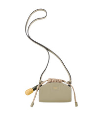 Petit sac pochette Cecilya à bandoulière en cuir - Pottery Green