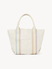 Petit sac cabas Laetizia en lin - Cement Beige