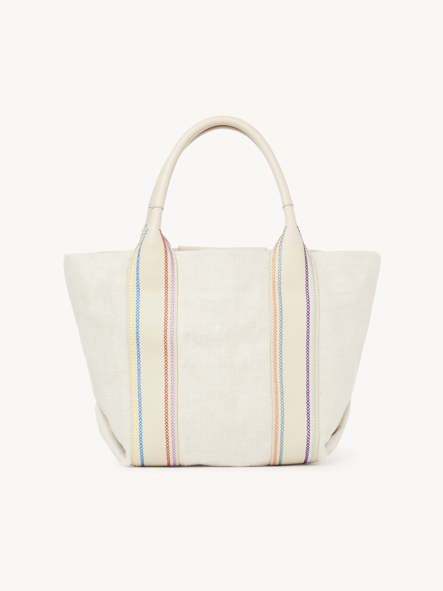 Petit sac cabas Laetizia en lin - Cement Beige