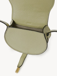 Mini sac porté épaule Marcie en cuir - Vert Délavé