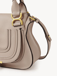 Petit sac double porté Marcie en cuir - Nomad Beige