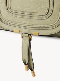 Petit sac double porté Marcie en cuir - Faded Green