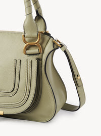 Petit sac double porté Marcie en cuir - Faded Green