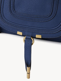Petit sac double porté Marcie en cuir - Deep Denim