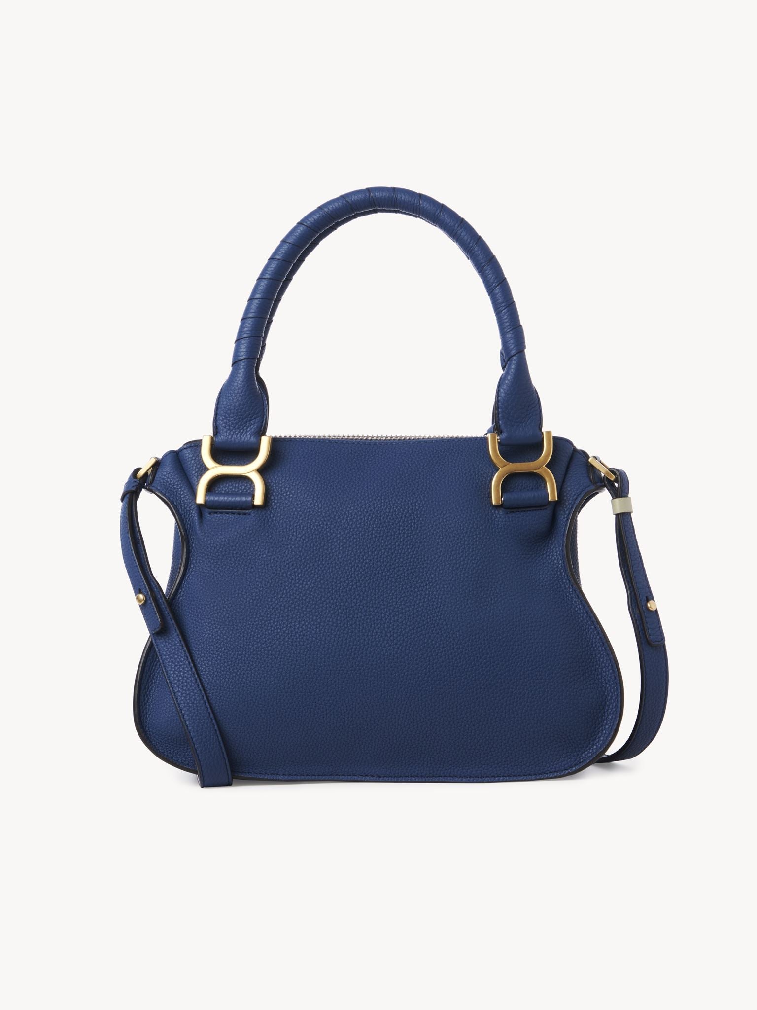 Petit sac double porté Marcie en cuir - Deep Denim