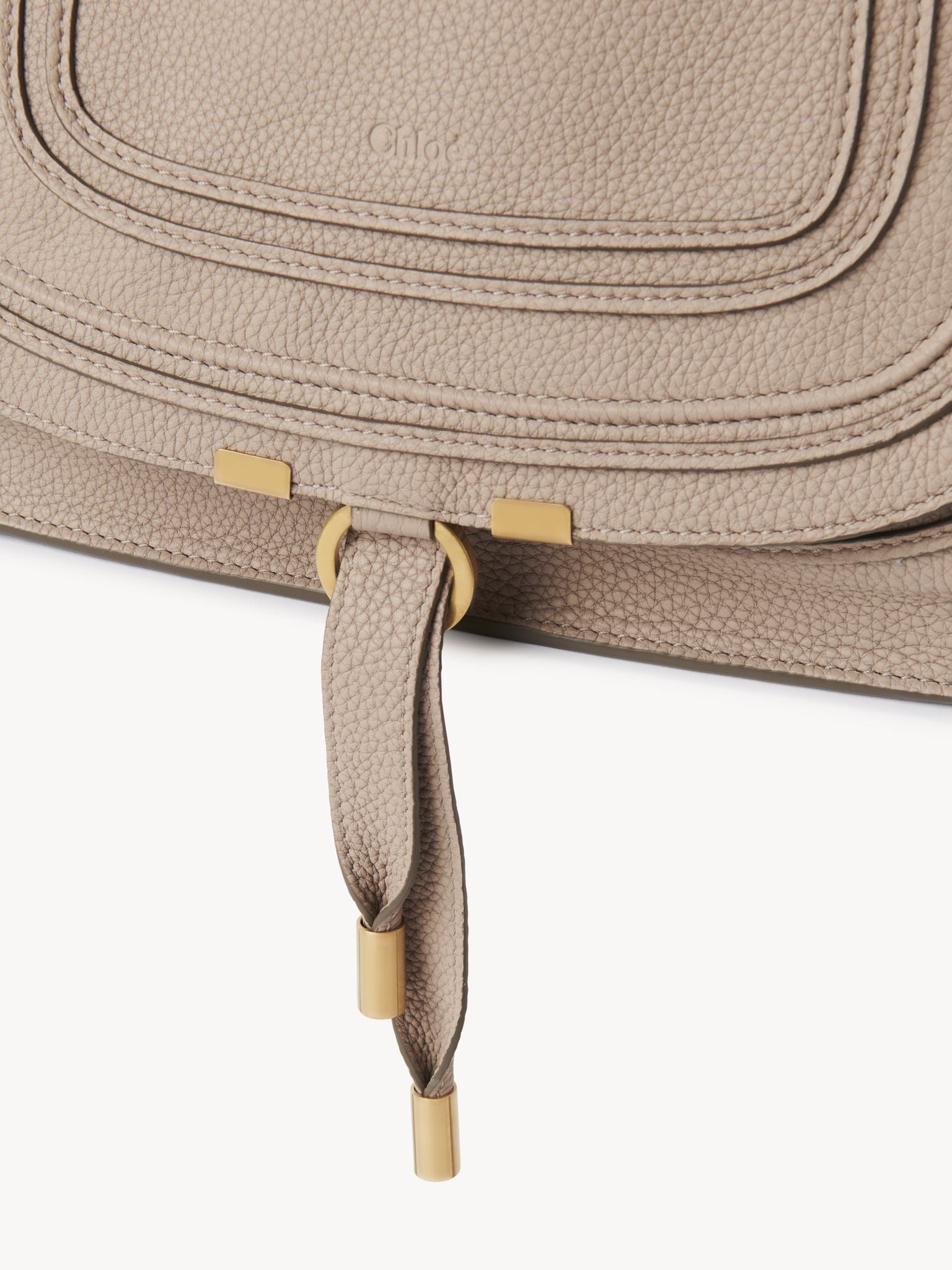 Sac double porté Marcie en cuir - Nomad Beige