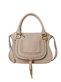 Sac double porté Marcie en cuir - Nomad Beige
