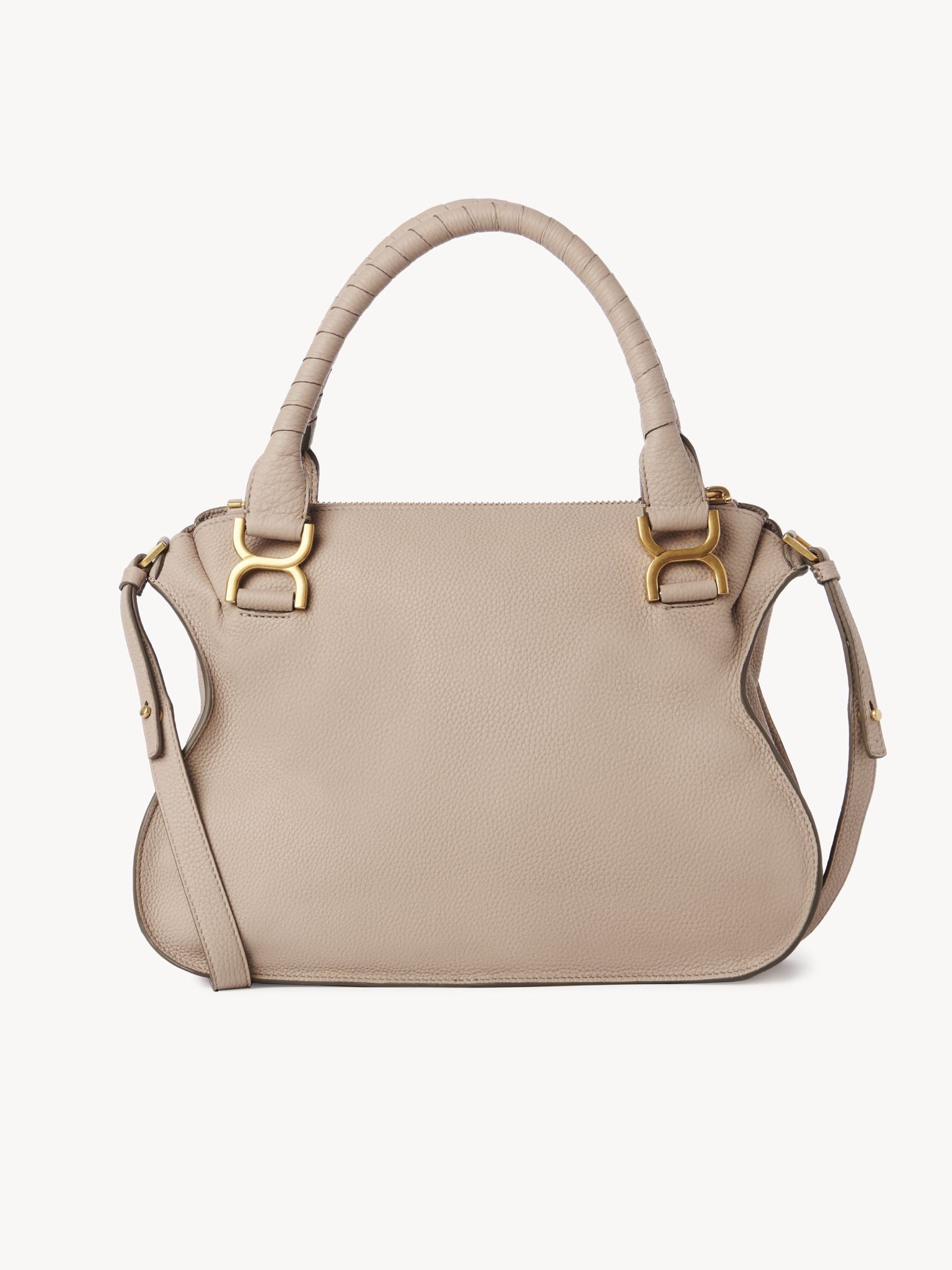 Sac double porté Marcie en cuir - Nomad Beige