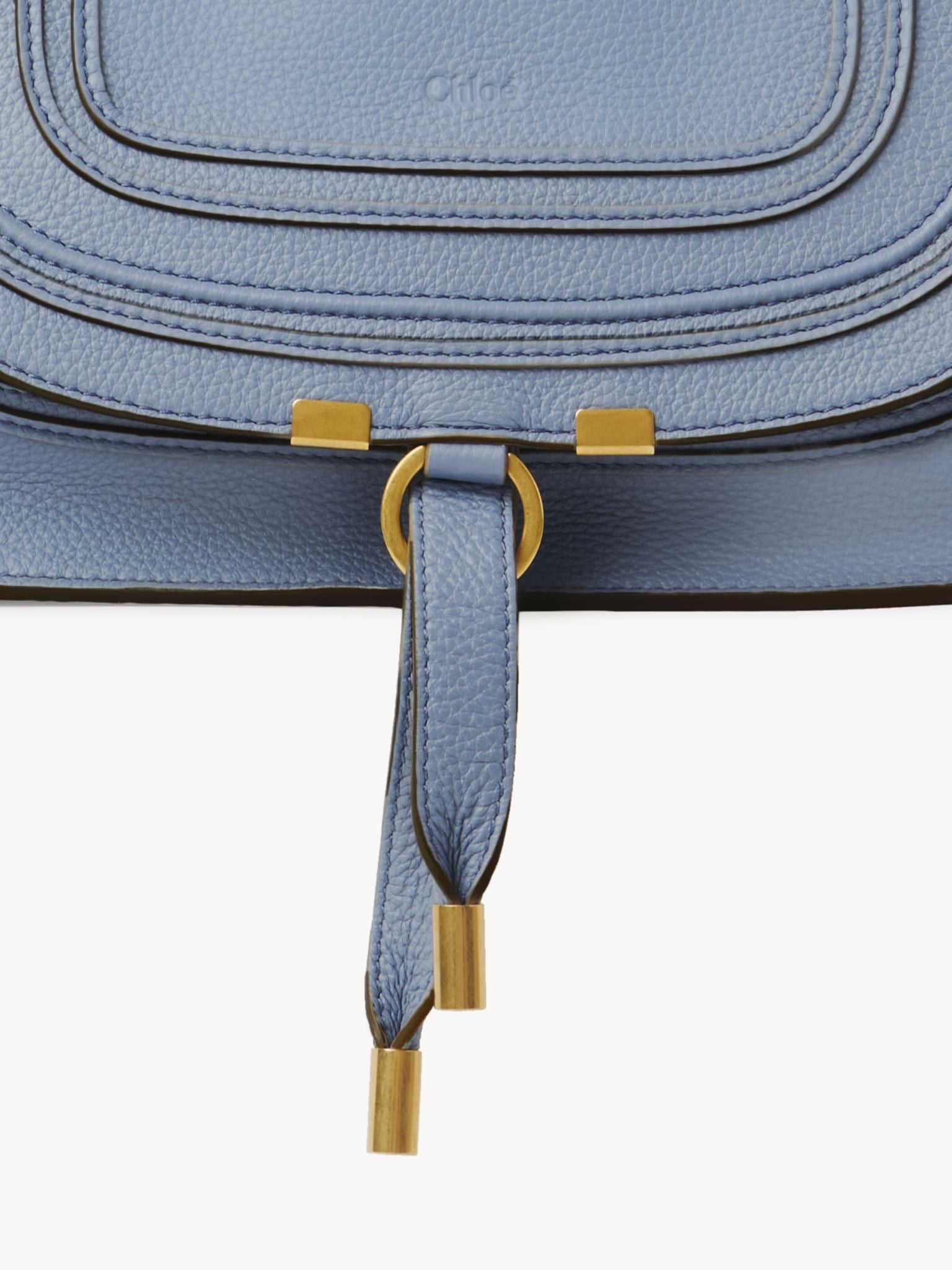 Sac double porté Marcie en cuir - Shady Cobalt