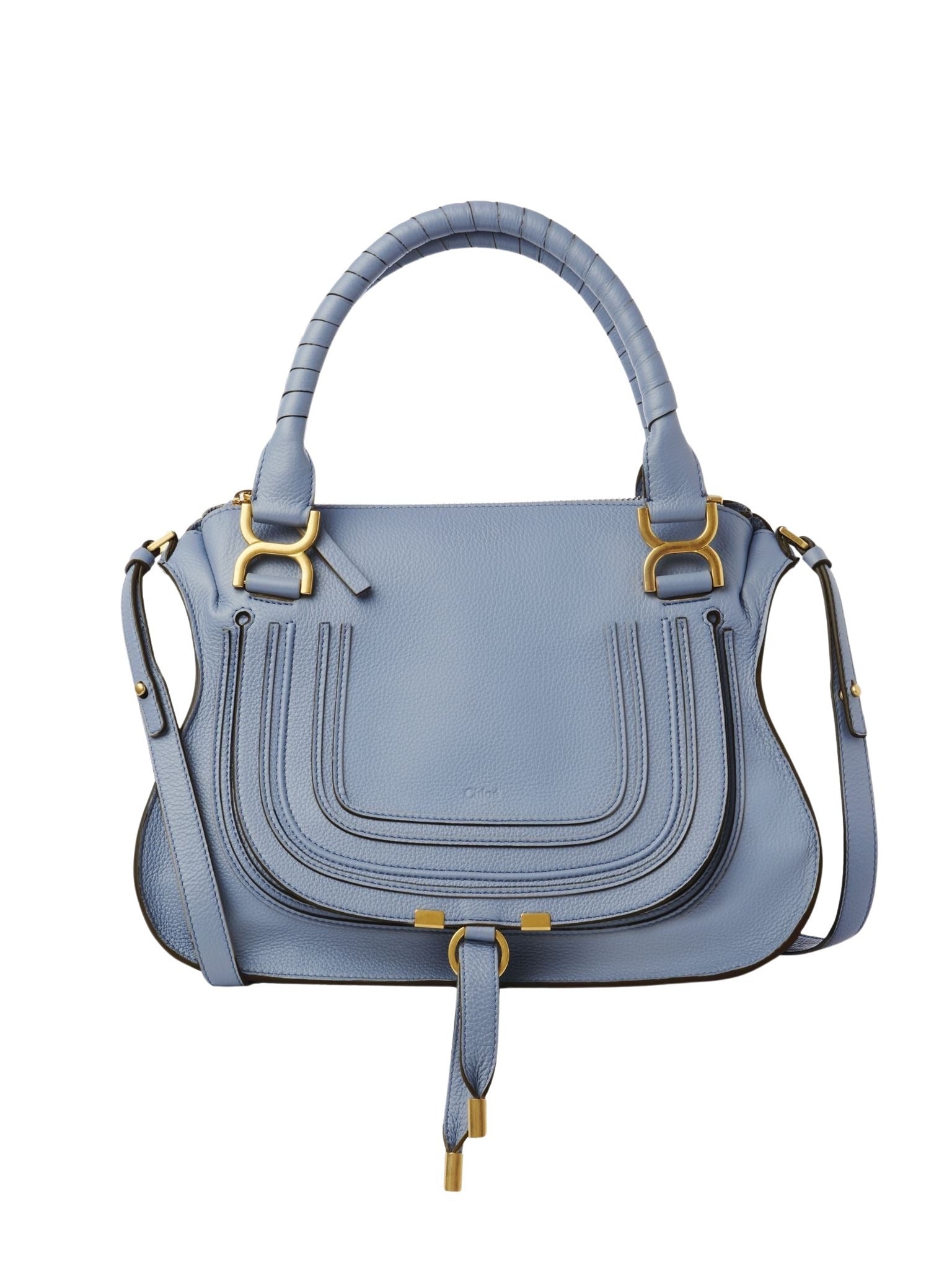 Sac double porté Marcie en cuir - Shady Cobalt