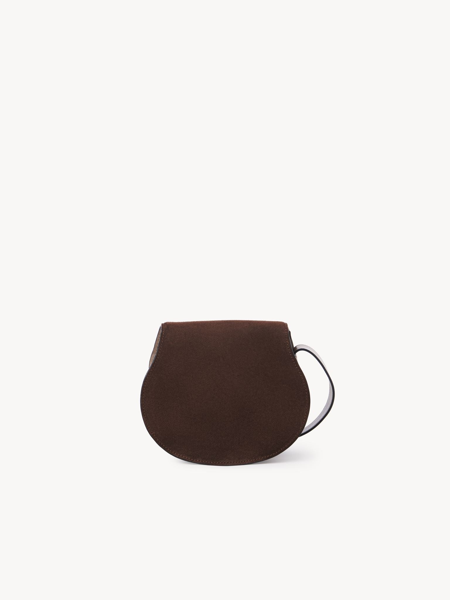 Petit sac porté épaule Marcie en cuir et lin - Pure Brown