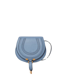 Petit sac porté épaule Marcie en cuir - Shady Cobalt