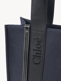 Sac cabas Woody en lin - Deep Denim