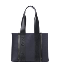 Sac cabas Woody en lin - Deep Denim