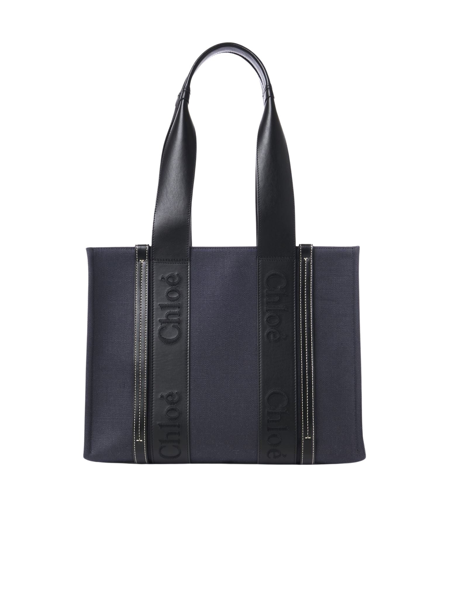 Sac cabas Woody en lin - Deep Denim