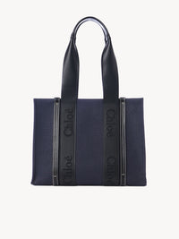 Sac cabas Woody en lin - Deep Denim