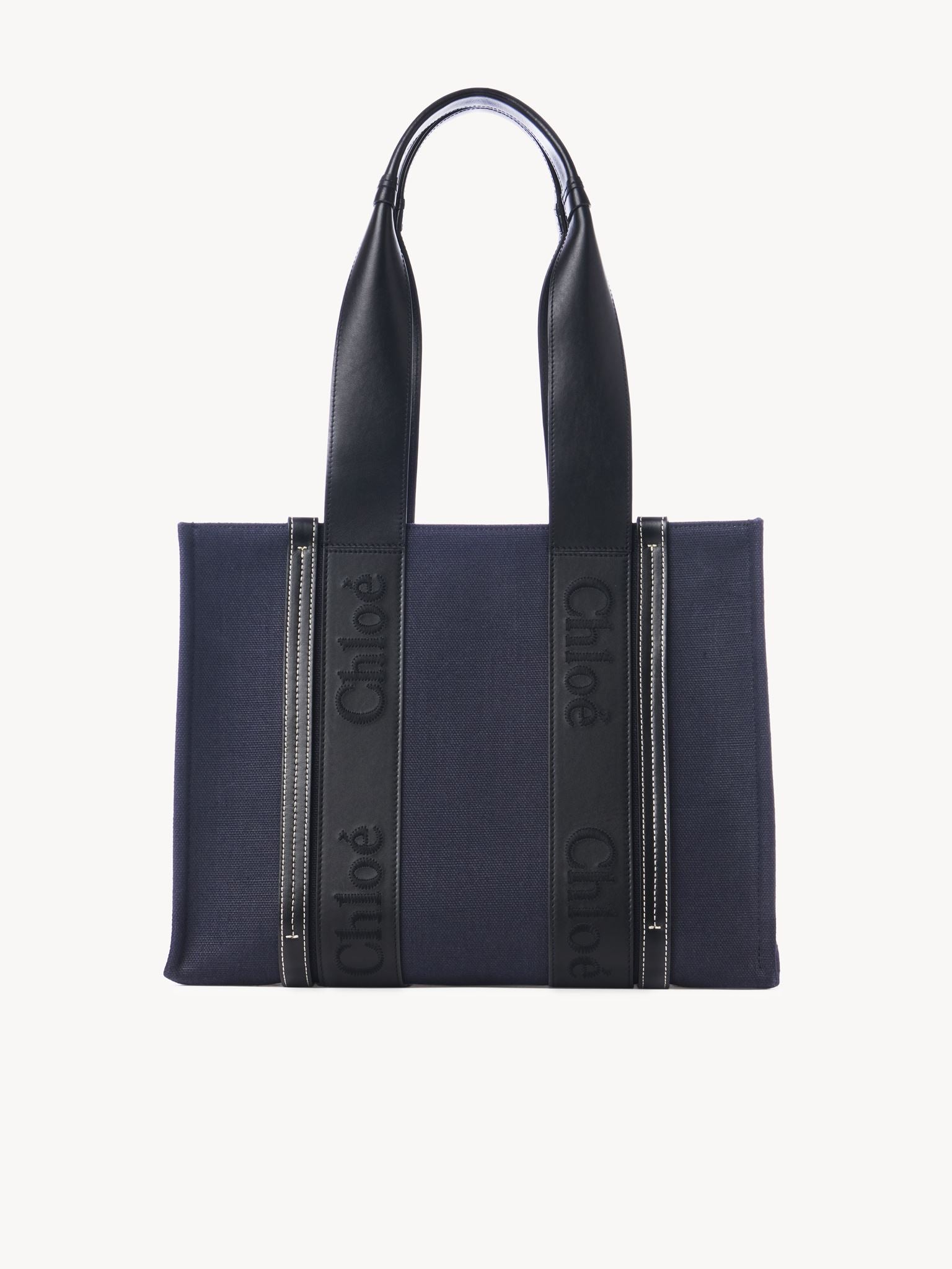 Sac cabas Woody en lin - Deep Denim