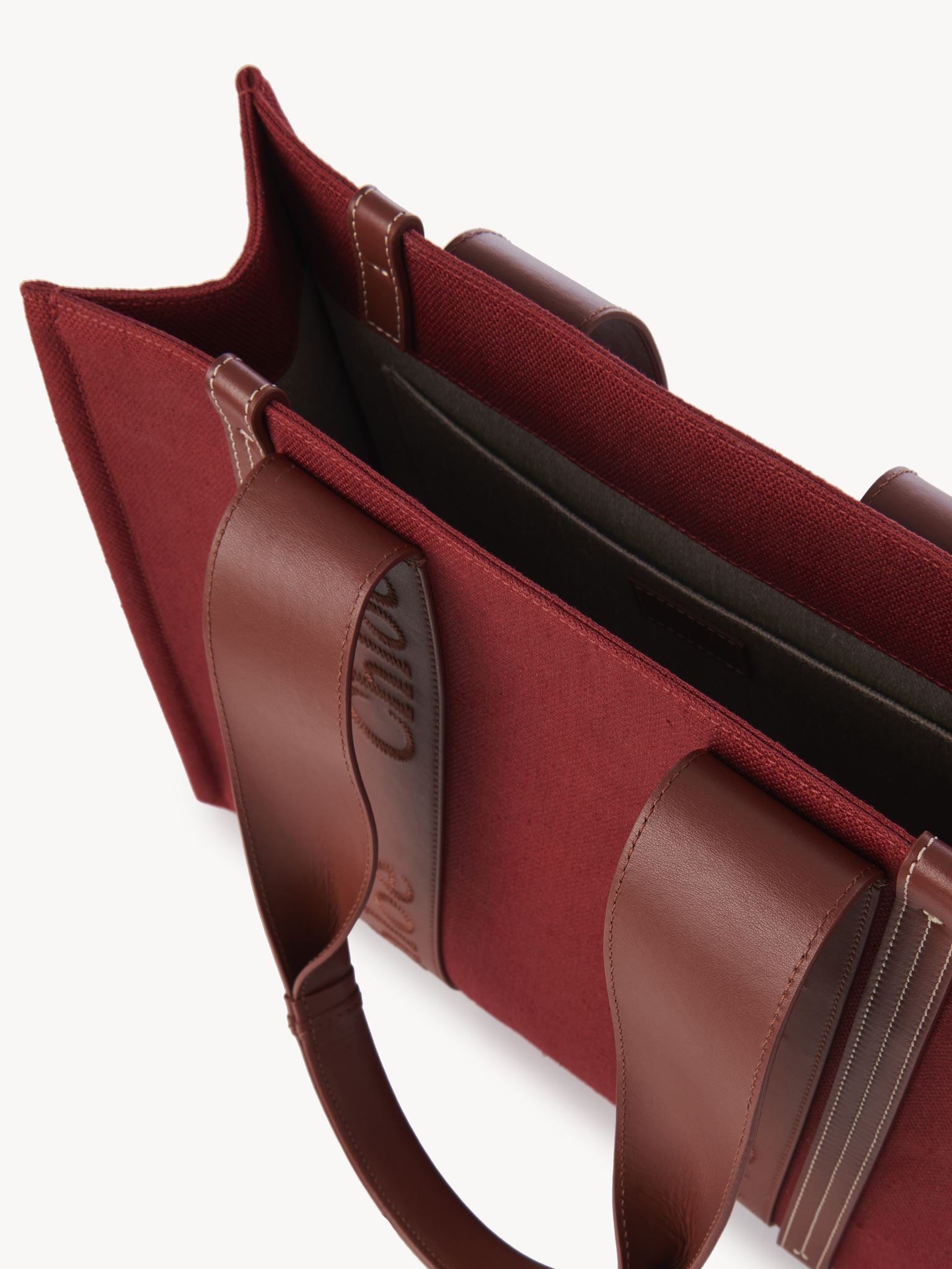Sac cabas Woody en lin - Dark Red