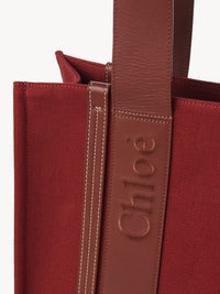 Sac cabas Woody en lin - Dark Red