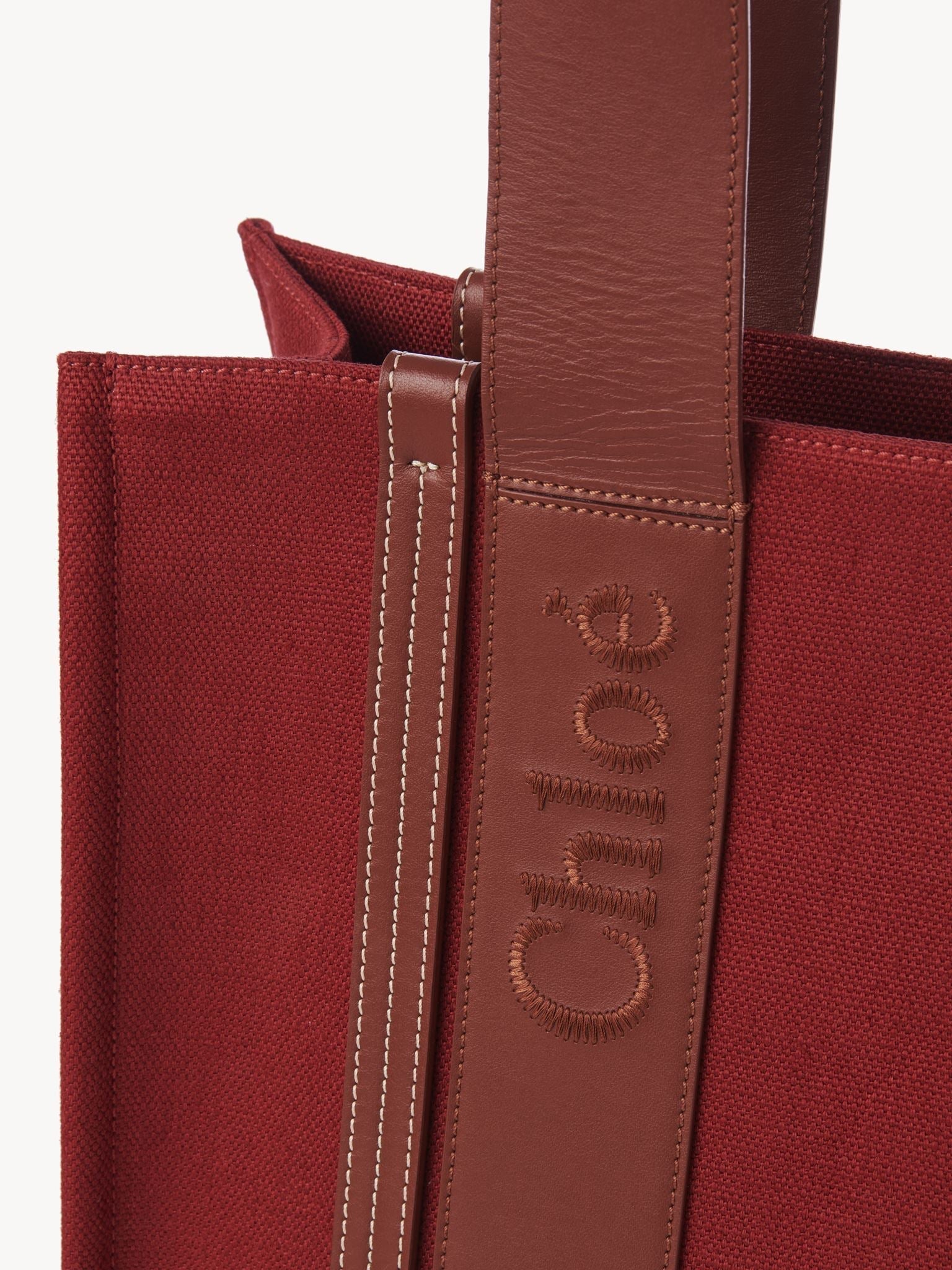 Sac cabas Woody en lin - Dark Red