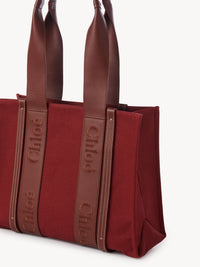 Sac cabas Woody en lin - Dark Red