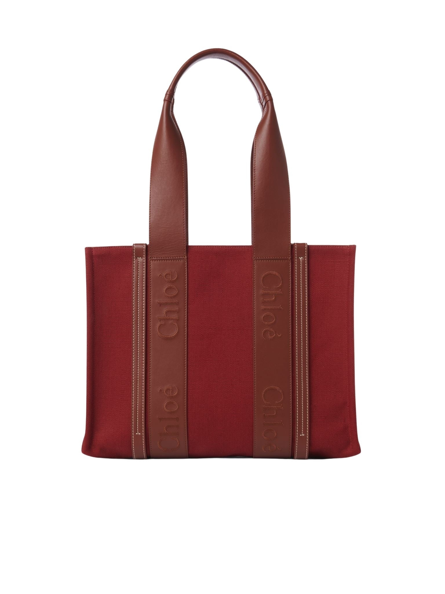 Sac cabas Woody en lin - Dark Red