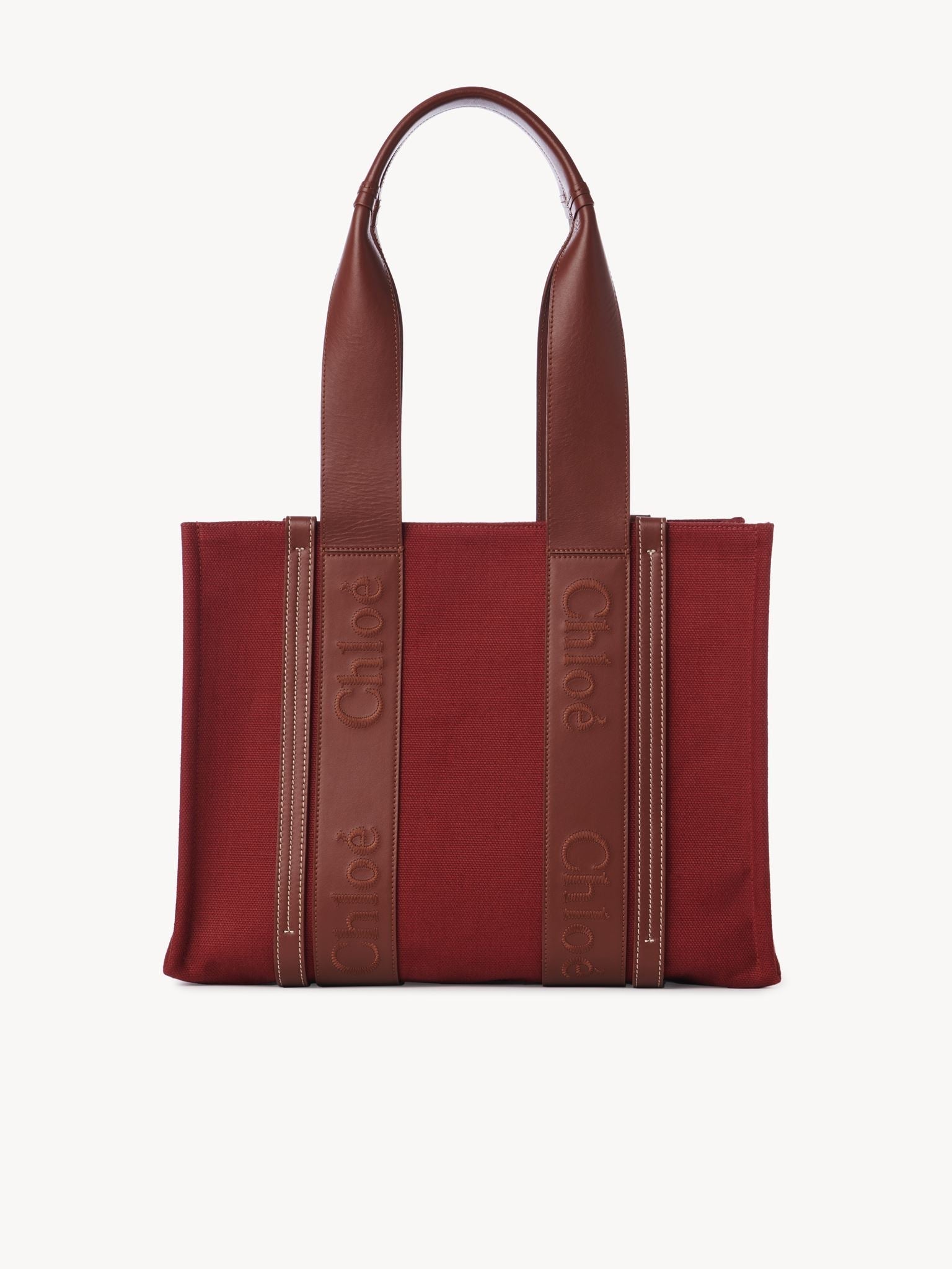 Sac cabas Woody en lin - Dark Red