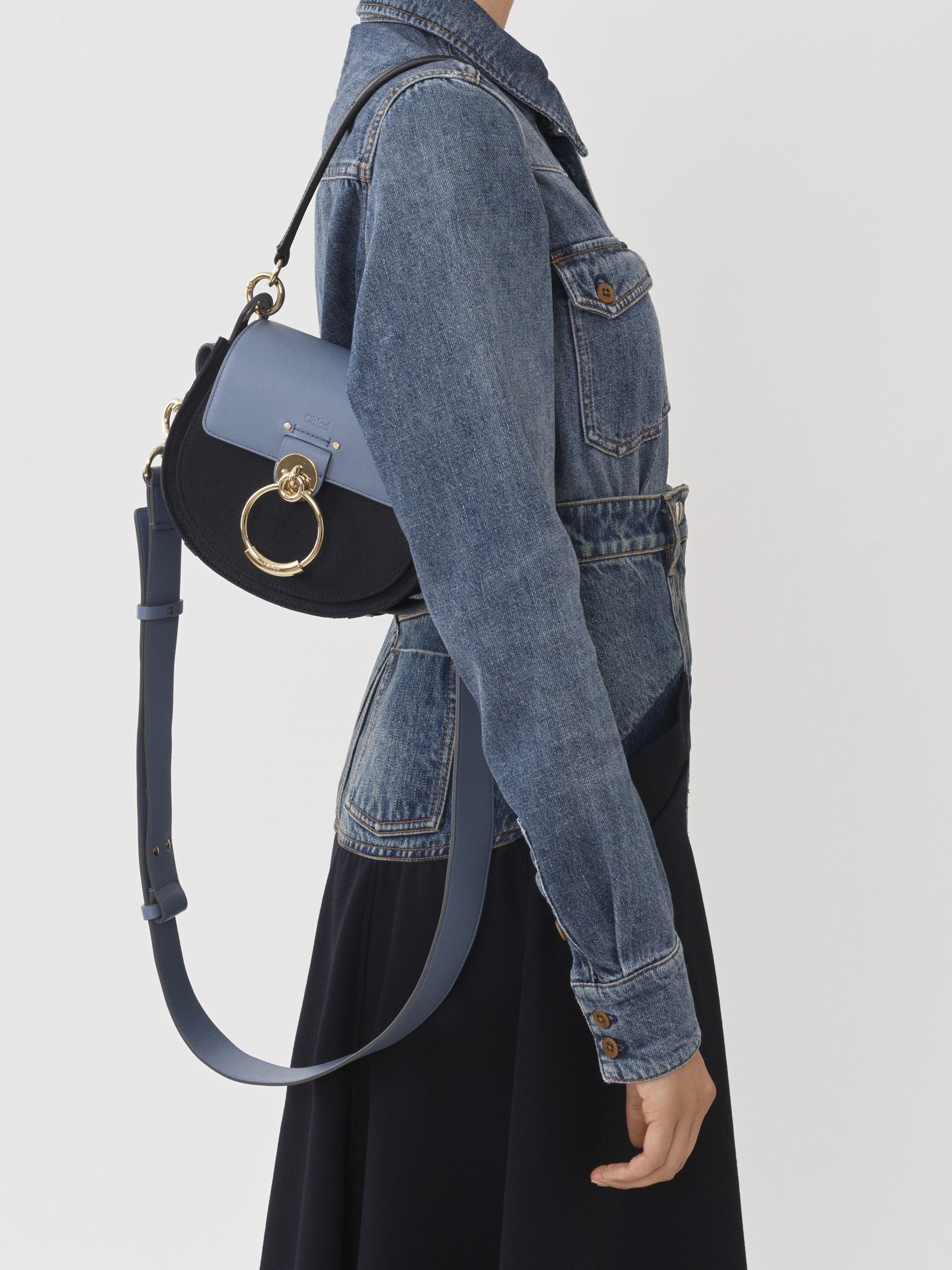 Petit sac Tess en cuir - Multicolor Bleu