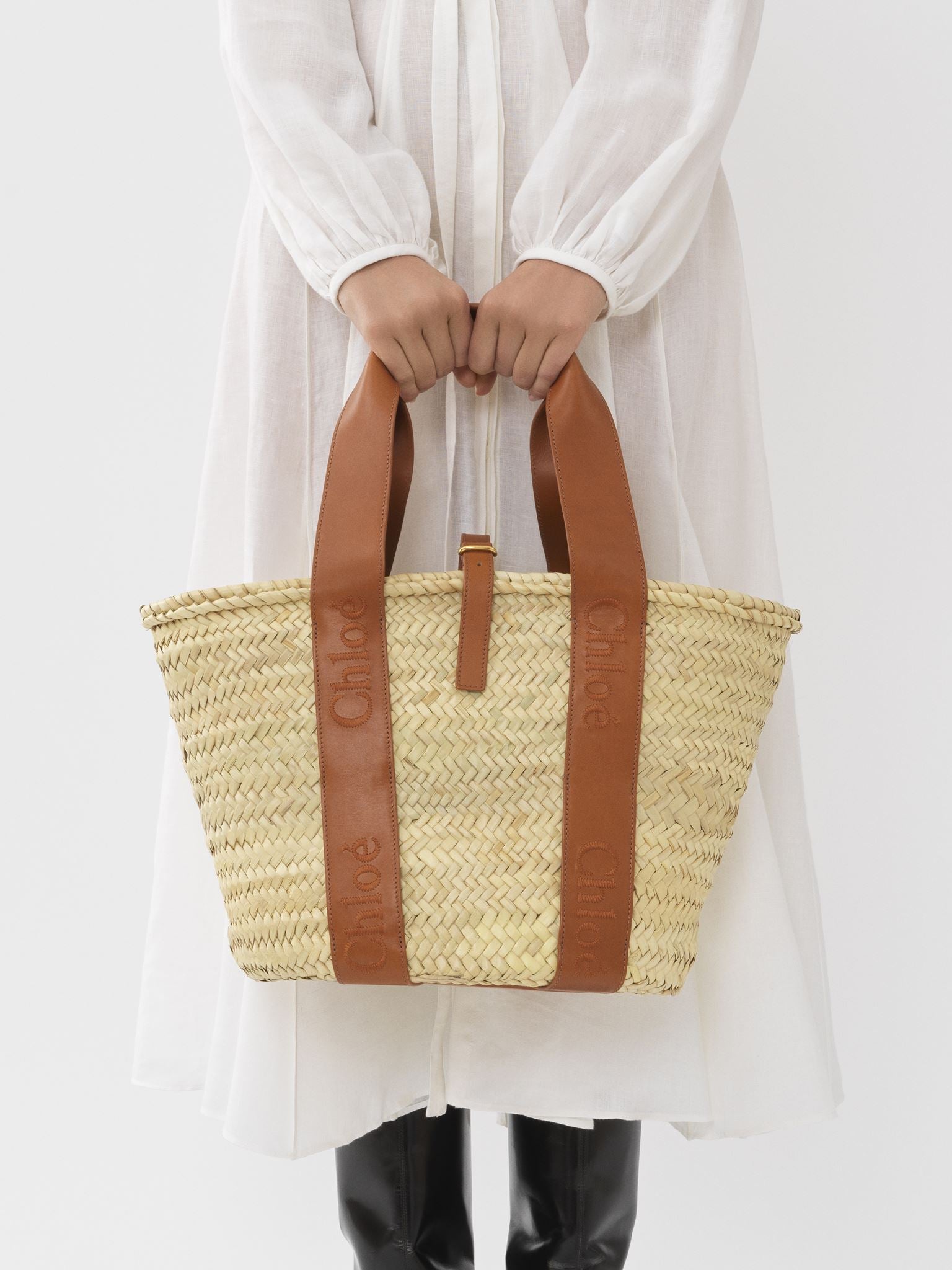 Grand sac panier Chloé Sense - Caramel