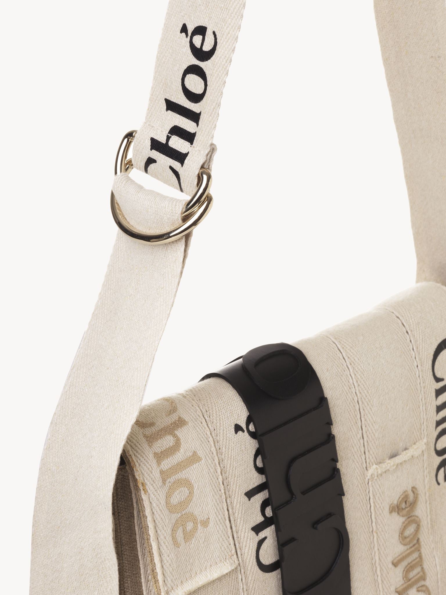 Sac porté épaule Woody en lin - Sand
