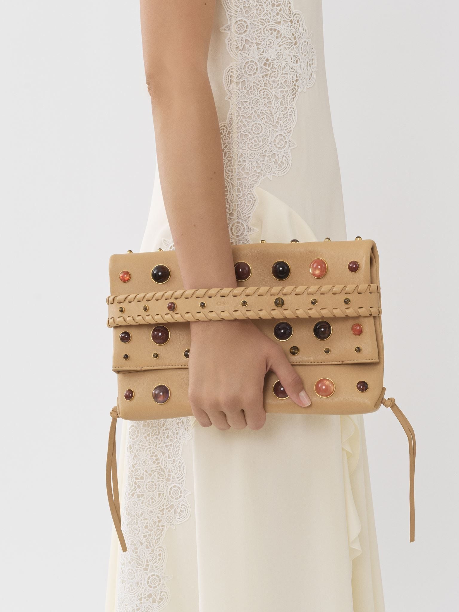 Pochette Mony en cuir - Milky Brown