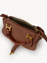Mini sac Marcie double porté en cuir - Tan