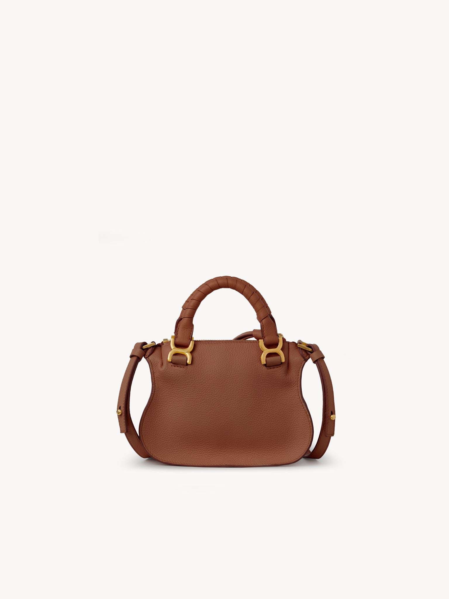 Mini sac Marcie double porté en cuir - Tan