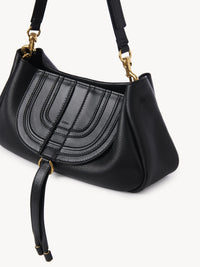 Pochette à bandoulière Marcie en cuir - Black