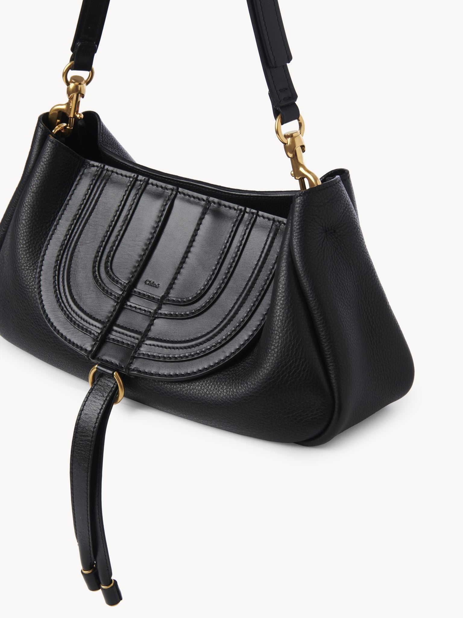 Pochette à bandoulière Marcie en cuir - Black
