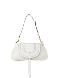 Pochette à bandoulière Marcie en cuir - White