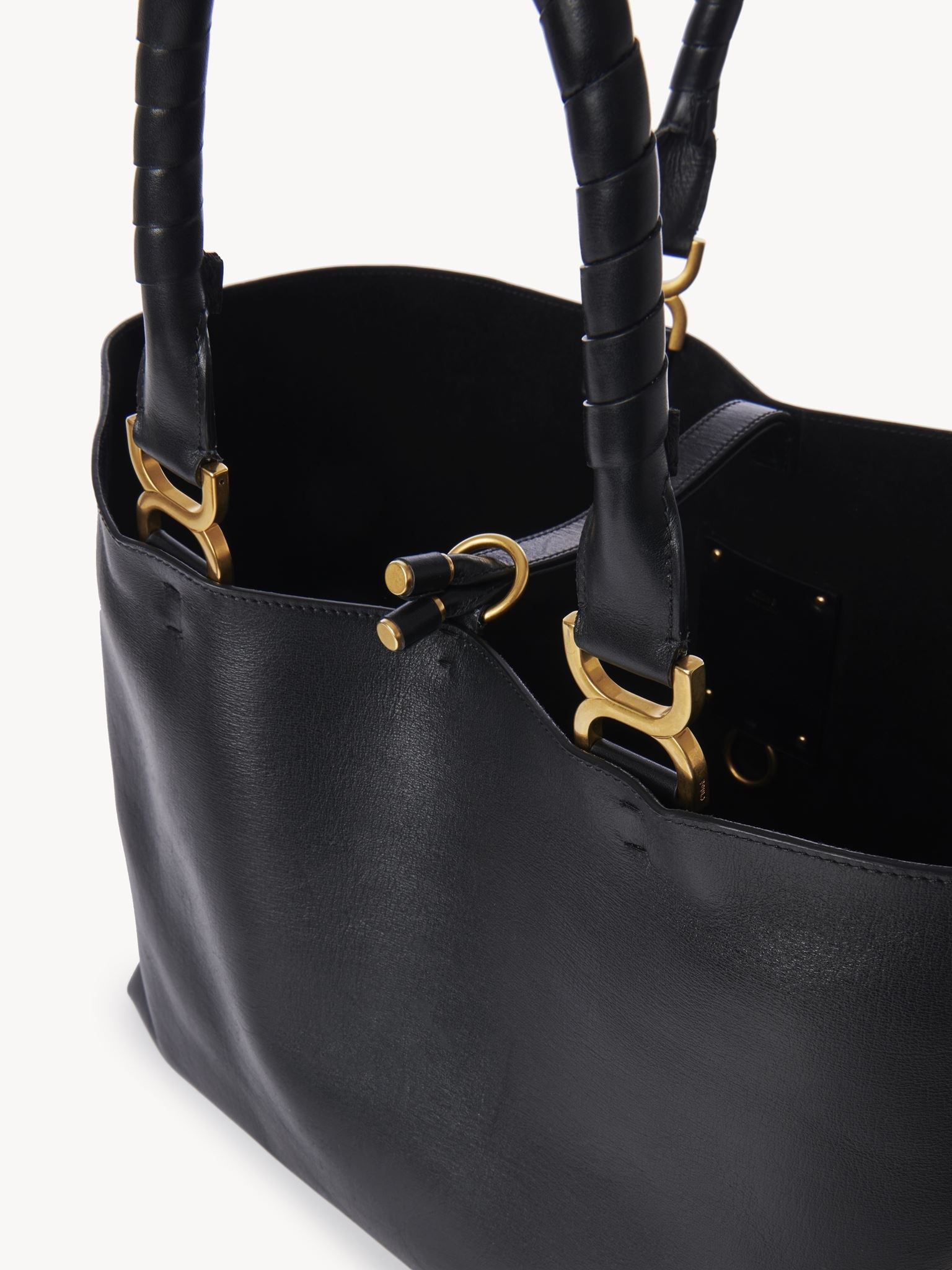 Sac cabas Marcie en cuir - Black