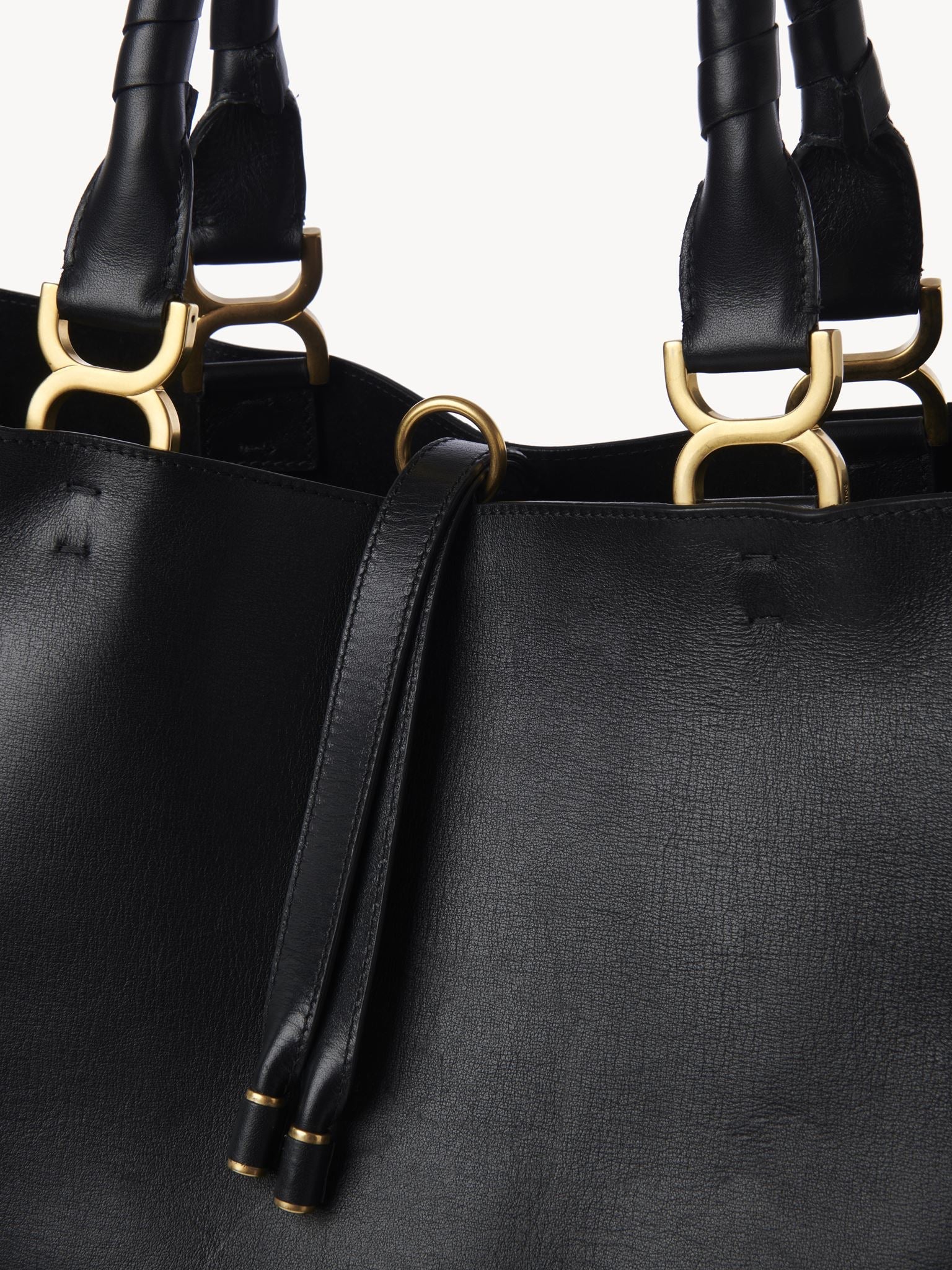 Sac cabas Marcie en cuir - Black