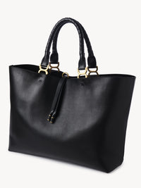 Sac cabas Marcie en cuir - Black