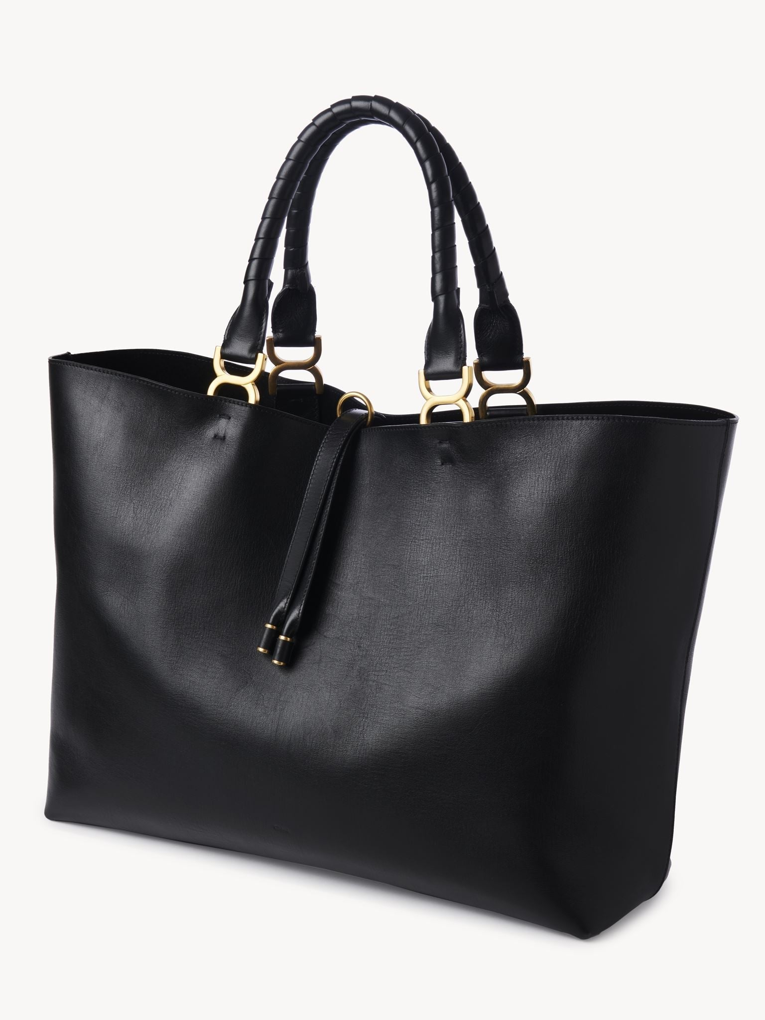 Sac cabas Marcie en cuir - Black